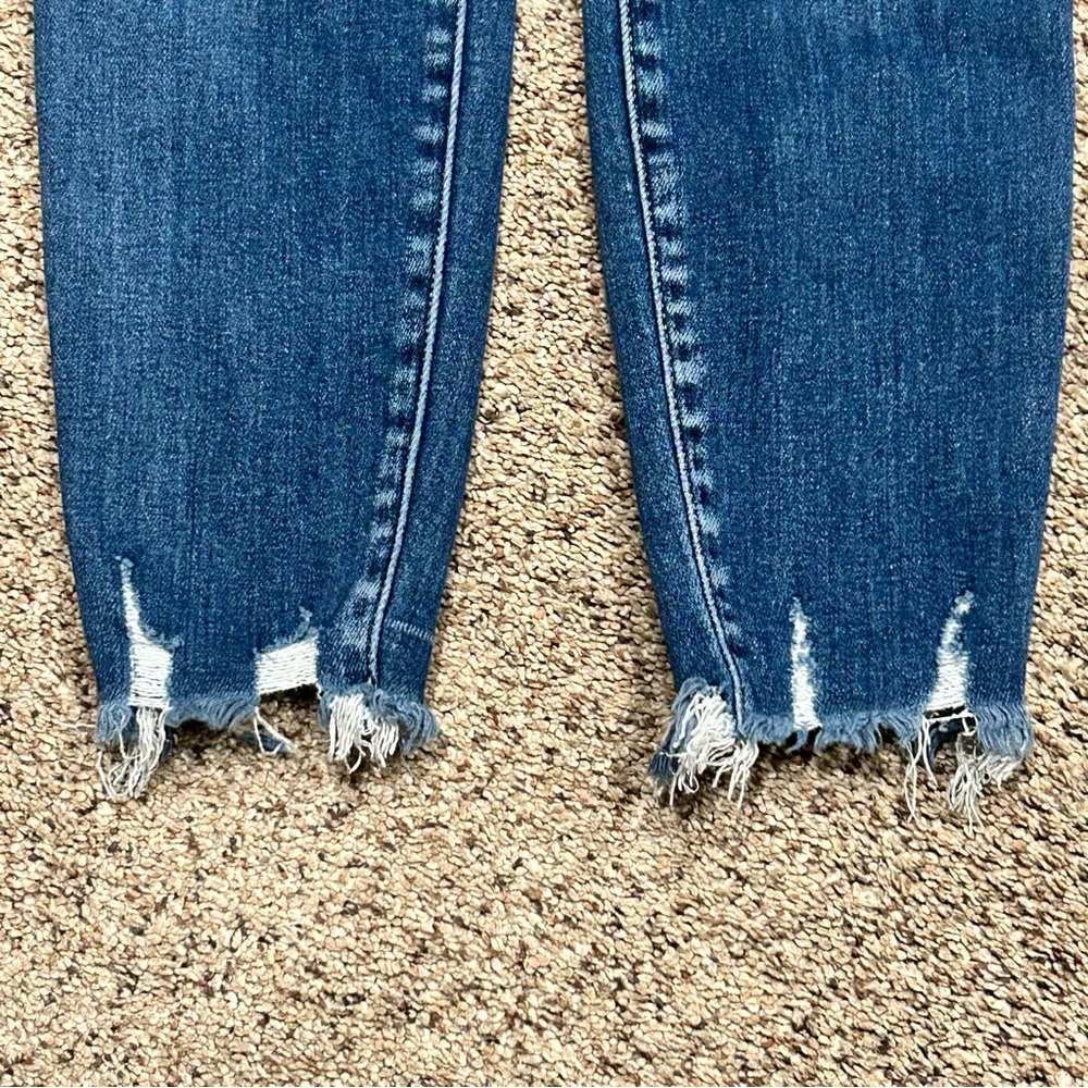 KanCan High Rise Skinny Frayed Raw Hem Denim Button Fly Ankle Jeans Women’s 29 - Picture 9 of 16
